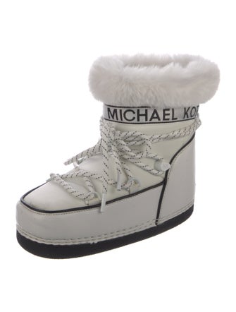 Michael Kors Leather Lace-Up Boots