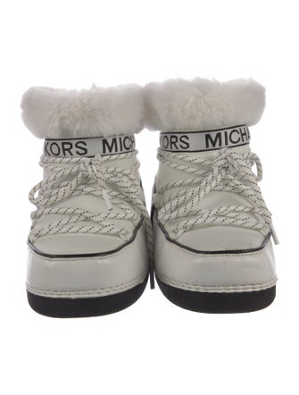 Michael Kors Leather Lace-Up Boots