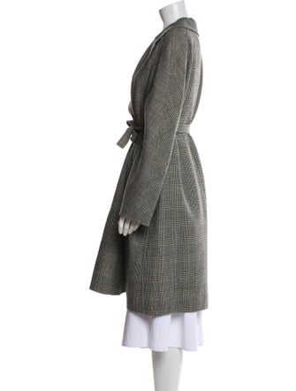 Michael Kors Plaid Print Trench Coat