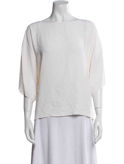 Michael Kors Bateau Neckline Three-Quarter Sleeve Blouse