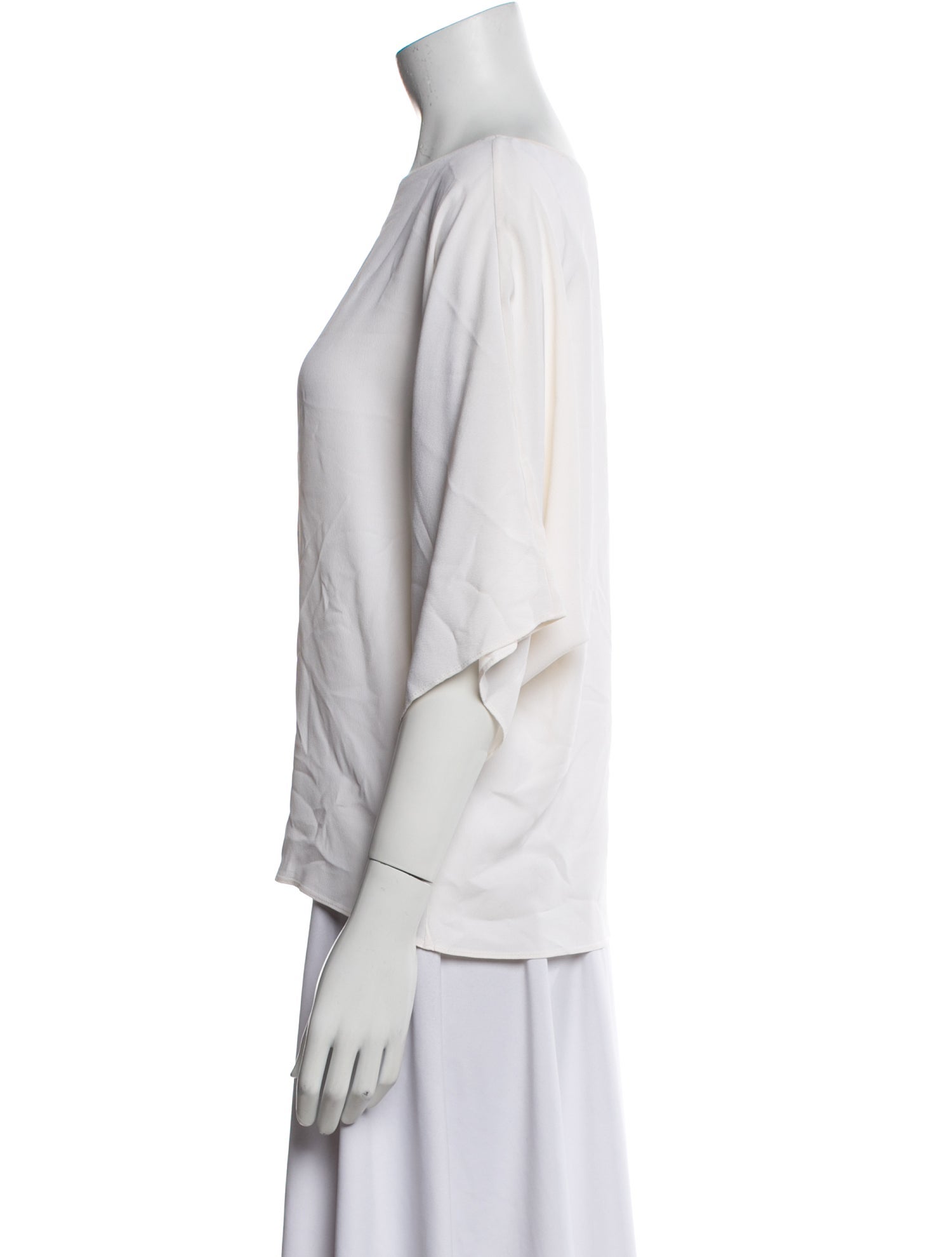 Michael Kors Bateau Neckline Three-Quarter Sleeve Blouse