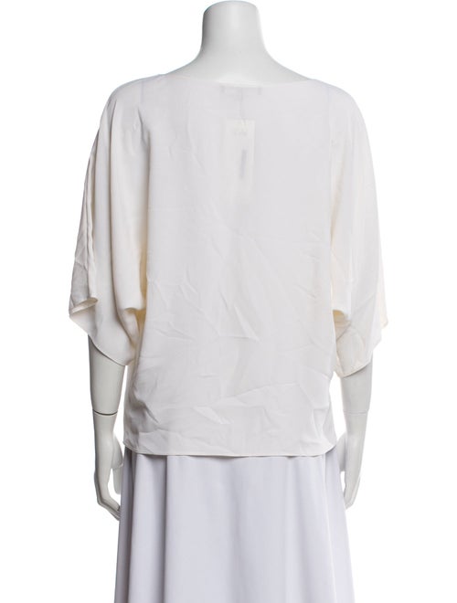 Michael Kors Bateau Neckline Three-Quarter Sleeve Blouse