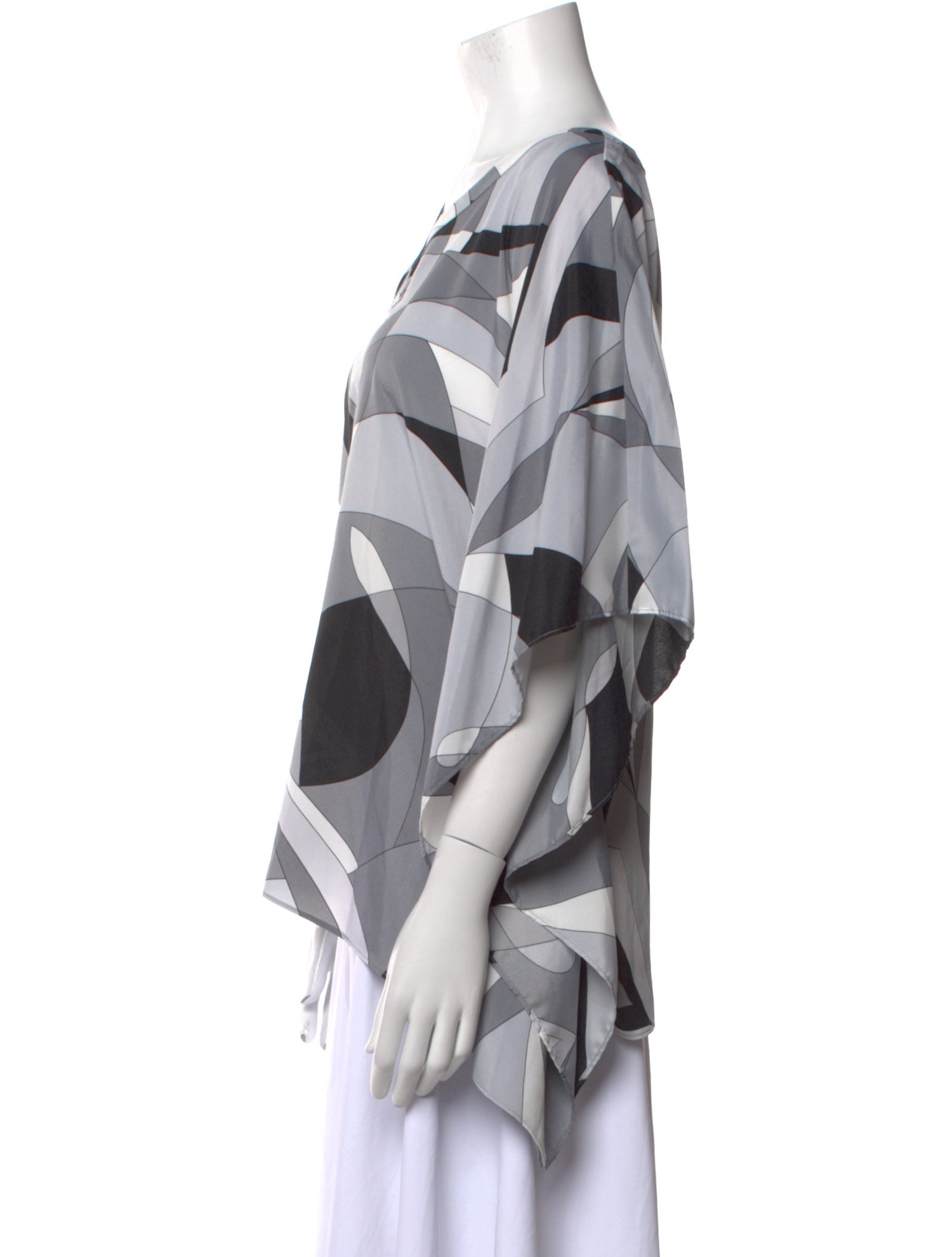 Michael Michael Kors Printed V-Neck Blouse