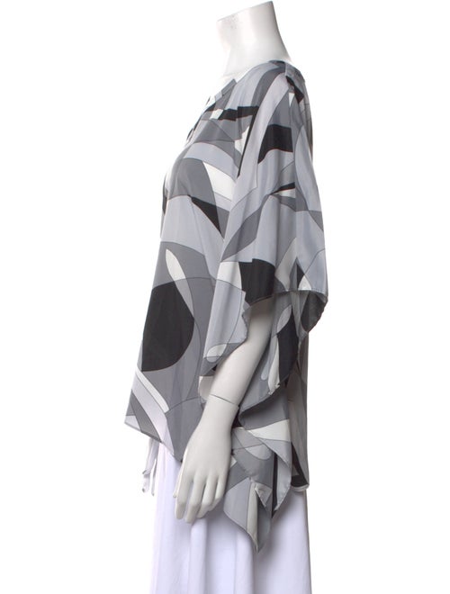 Michael Michael Kors Printed V-Neck Blouse