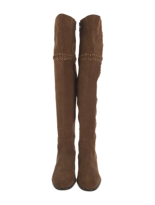 Michael Kors Suede Eyelet Trim Boots