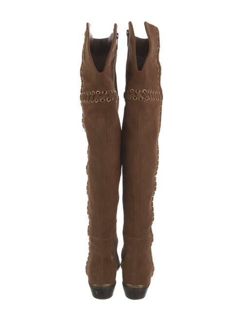 Michael Kors Suede Eyelet Trim Boots