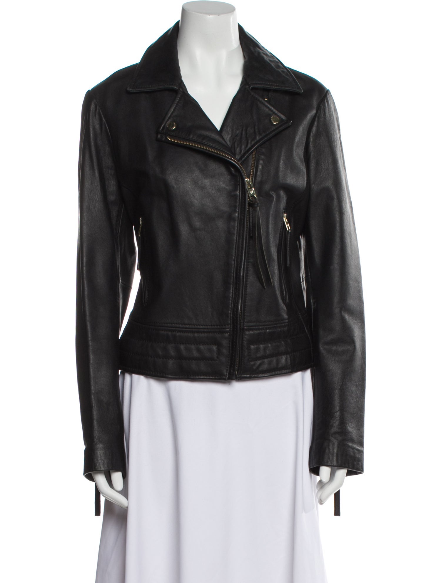 Michael Kors Leather Biker Jacket