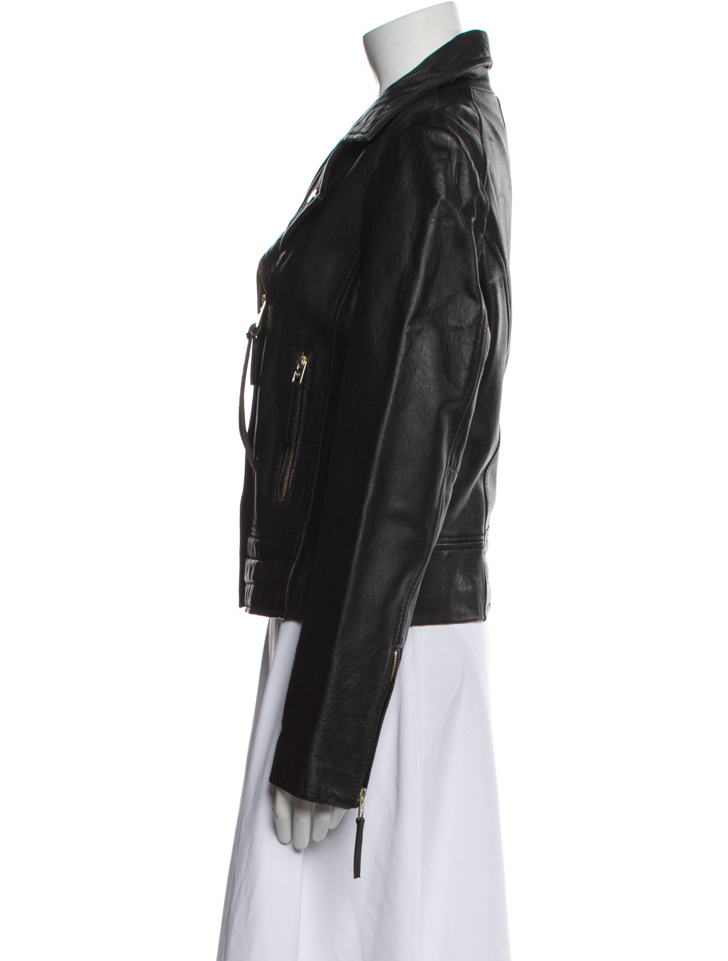 Michael Kors Leather Biker Jacket