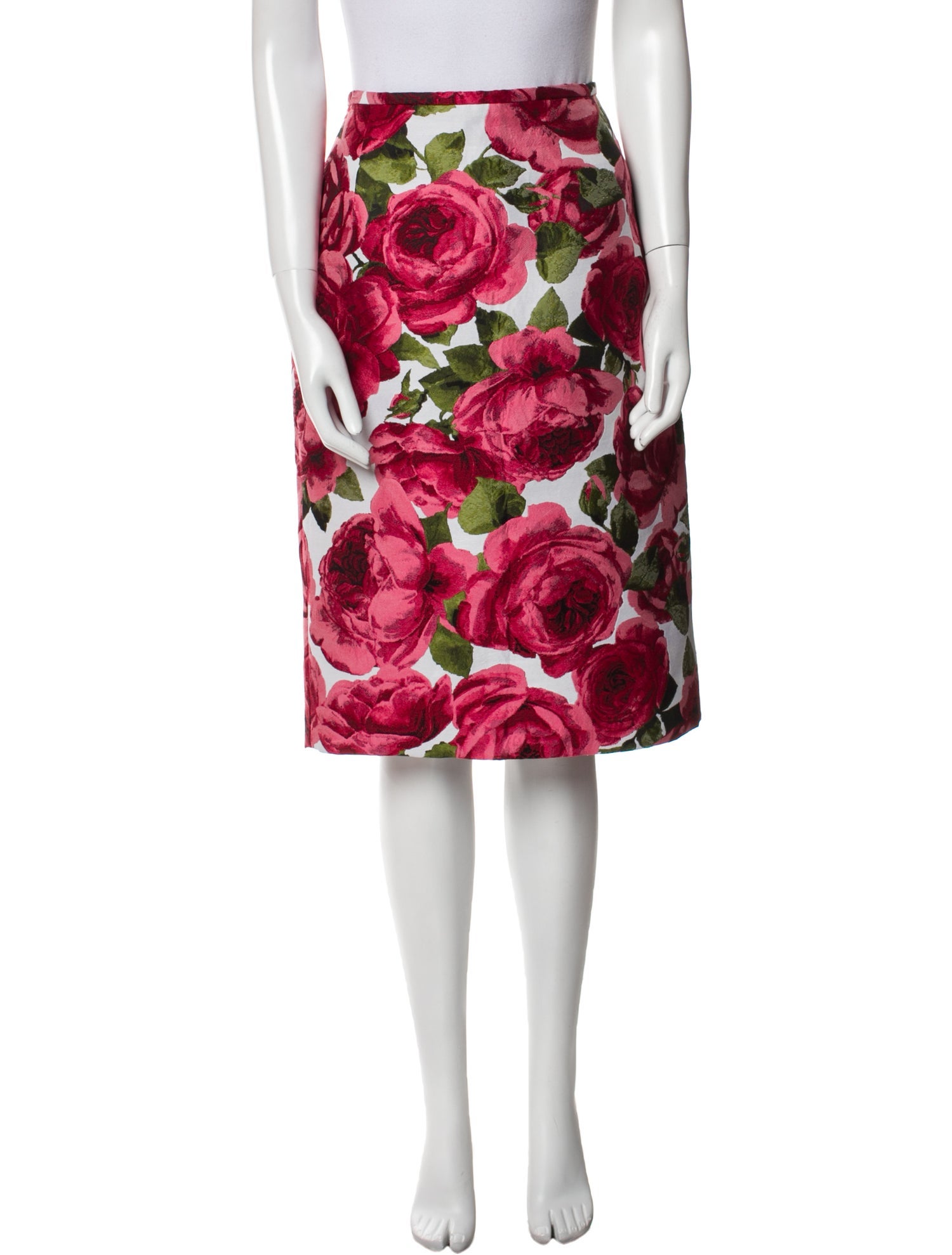 Michael Kors Floral Print Knee-Length Skirt