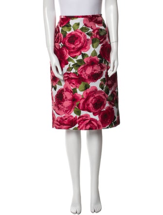 Michael Kors Floral Print Knee-Length Skirt