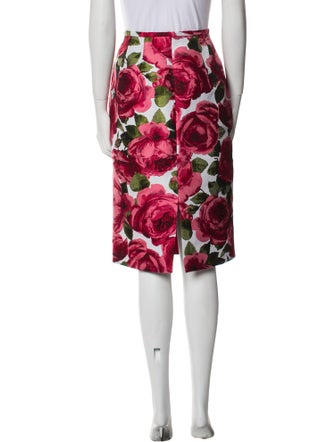 Michael Kors Floral Print Knee-Length Skirt
