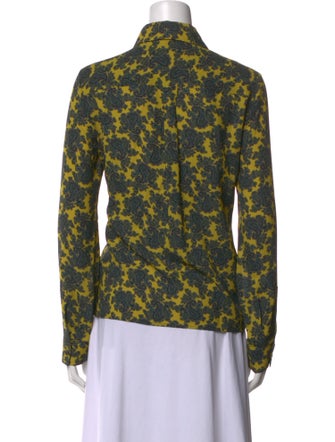 Michael Kors Silk Paisley Print Button-Up Top