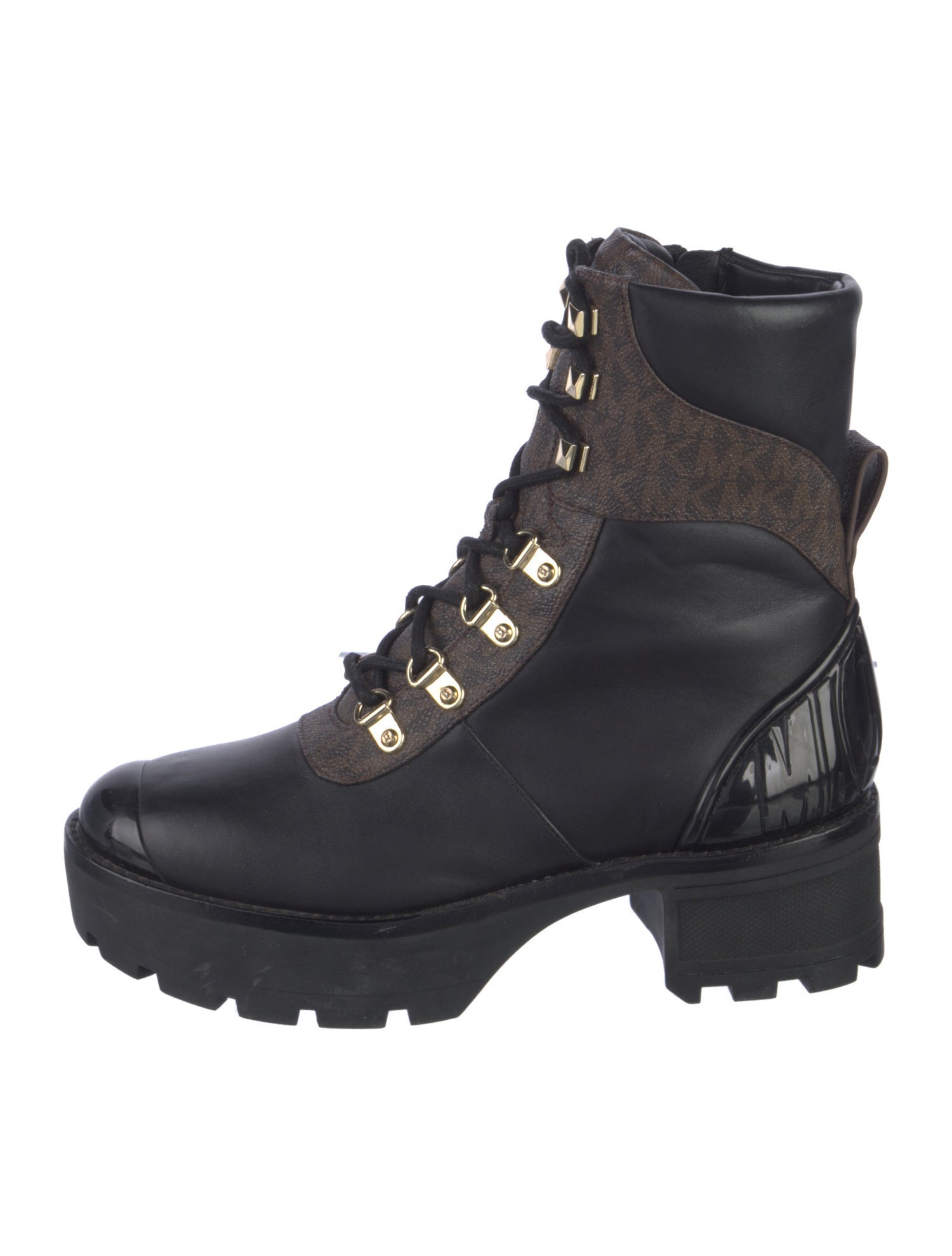 Michael Kors Leather Combat Boots