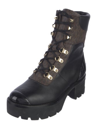 Michael Kors Leather Combat Boots