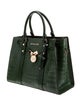 Michael Kors Embossed Leather Top Handle Bag