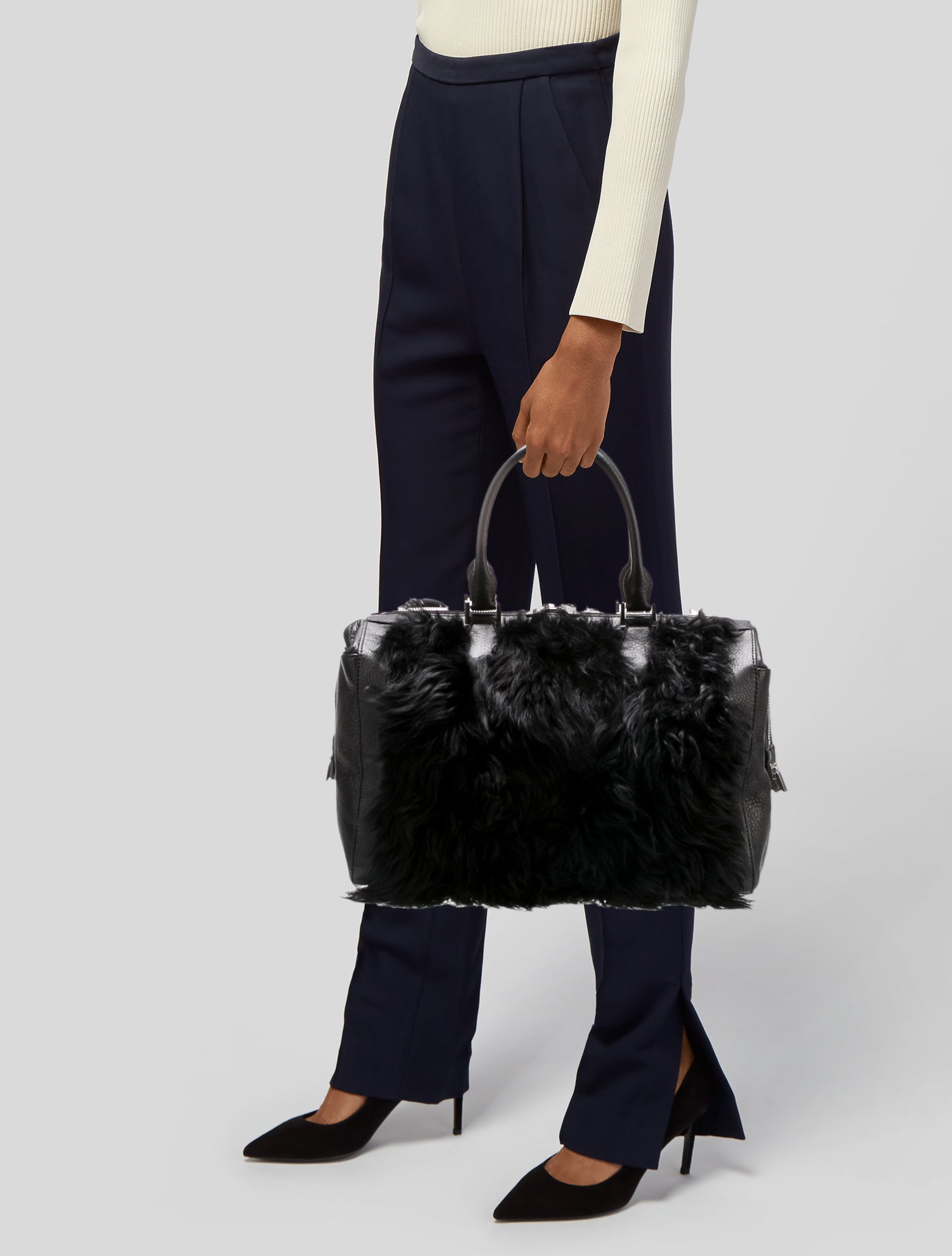 Michael Kors Fur Briefcase