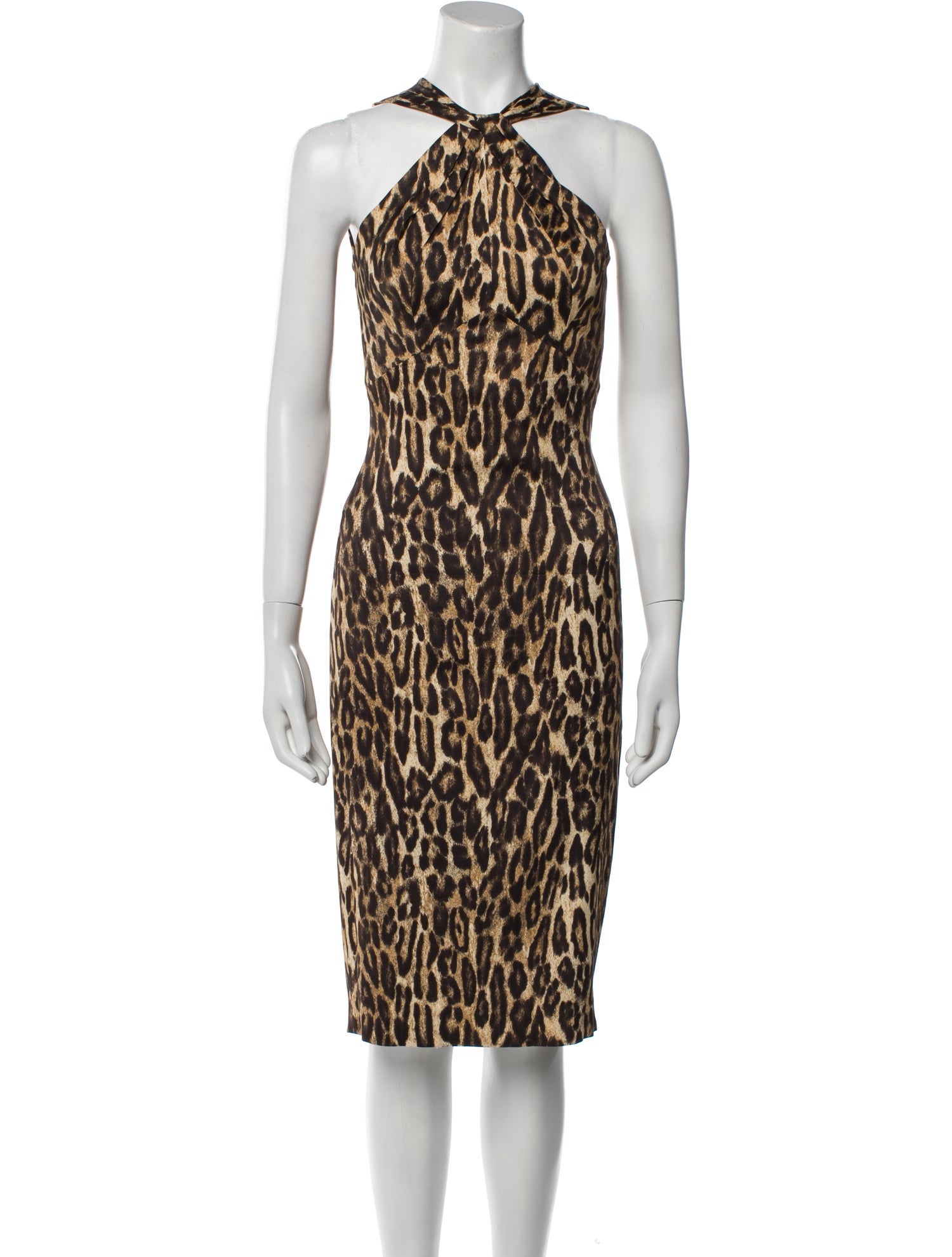 Michael Kors Animal Print Midi Length Dress