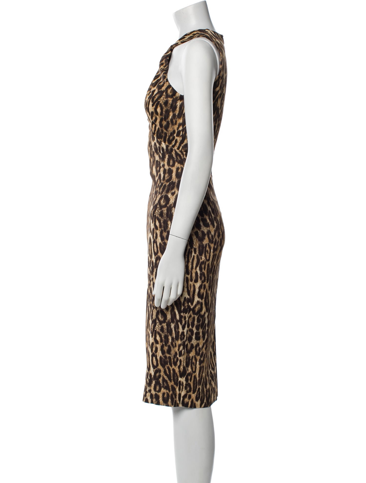 Michael Kors Animal Print Midi Length Dress