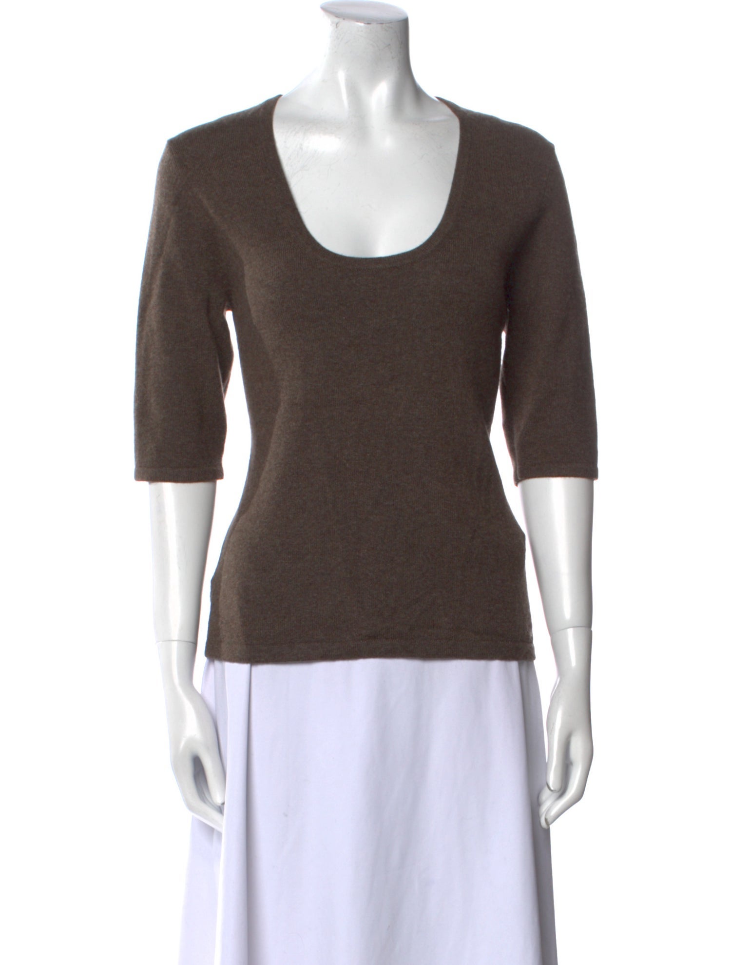 Michael Kors Cashmere Scoop Neck T-Shirt