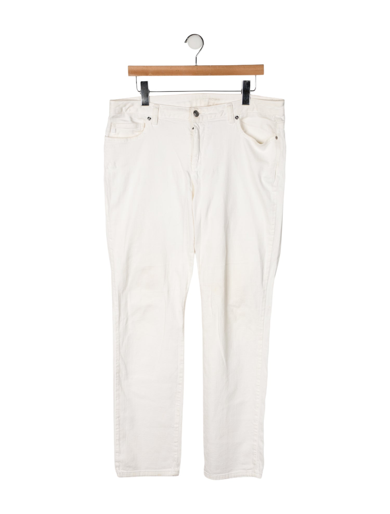 Michael Kors Mid-Rise Straight Leg Jeans