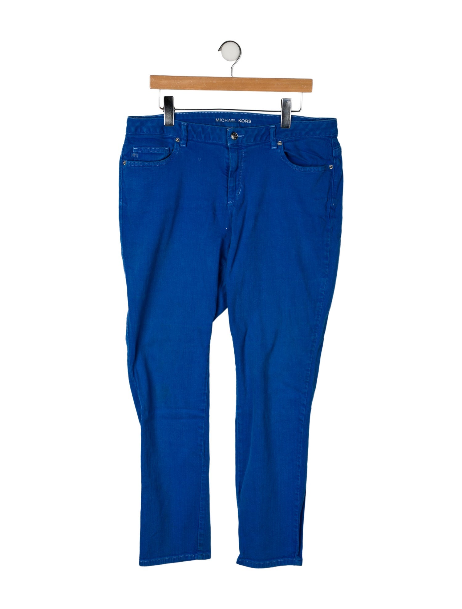 Michael Kors Mid-Rise Straight Leg Jeans
