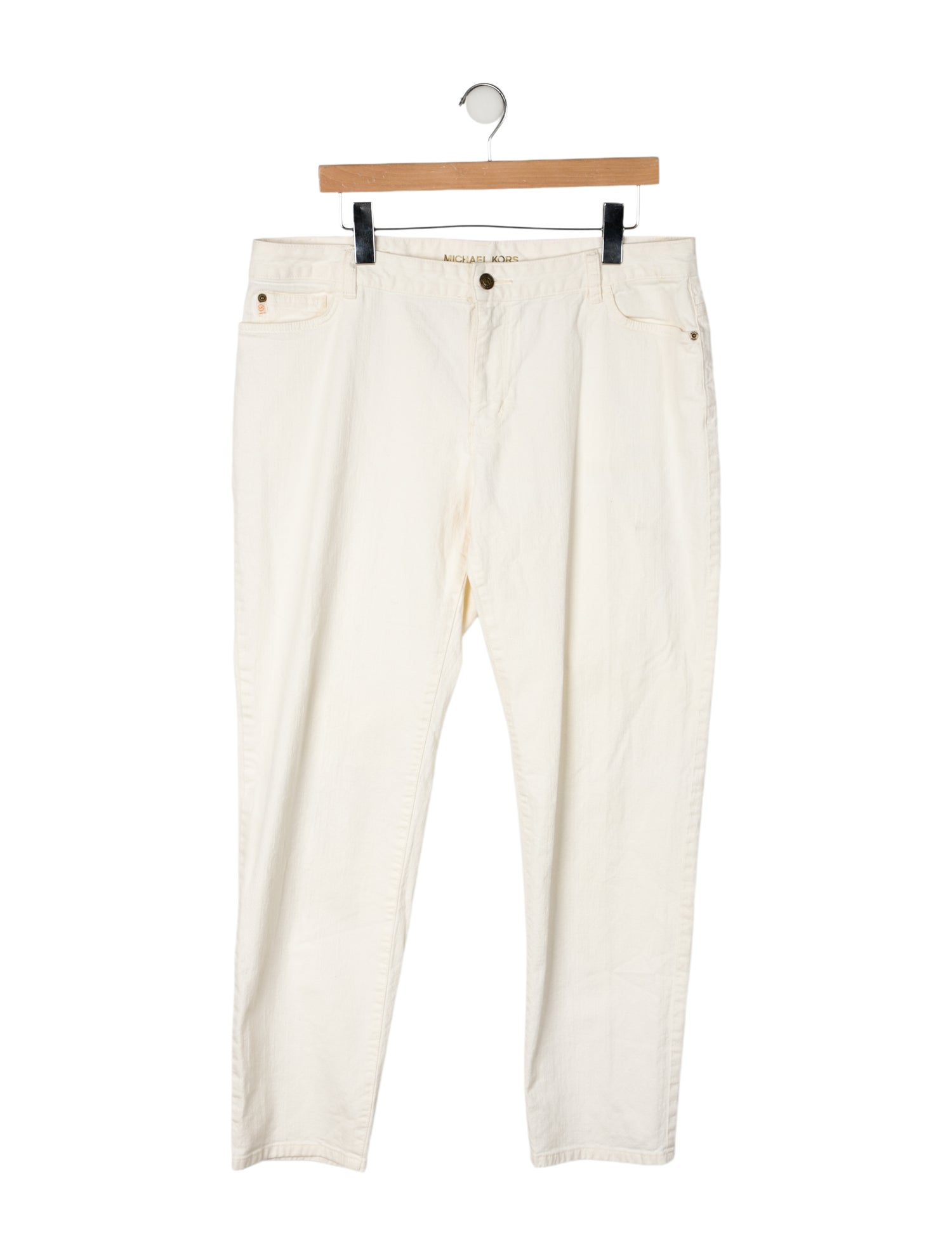 Michael Kors Mid-Rise Straight Leg Jeans