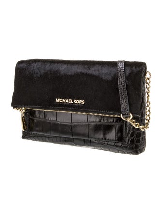 Michael Kors Embossed Leather Shoulder Bag