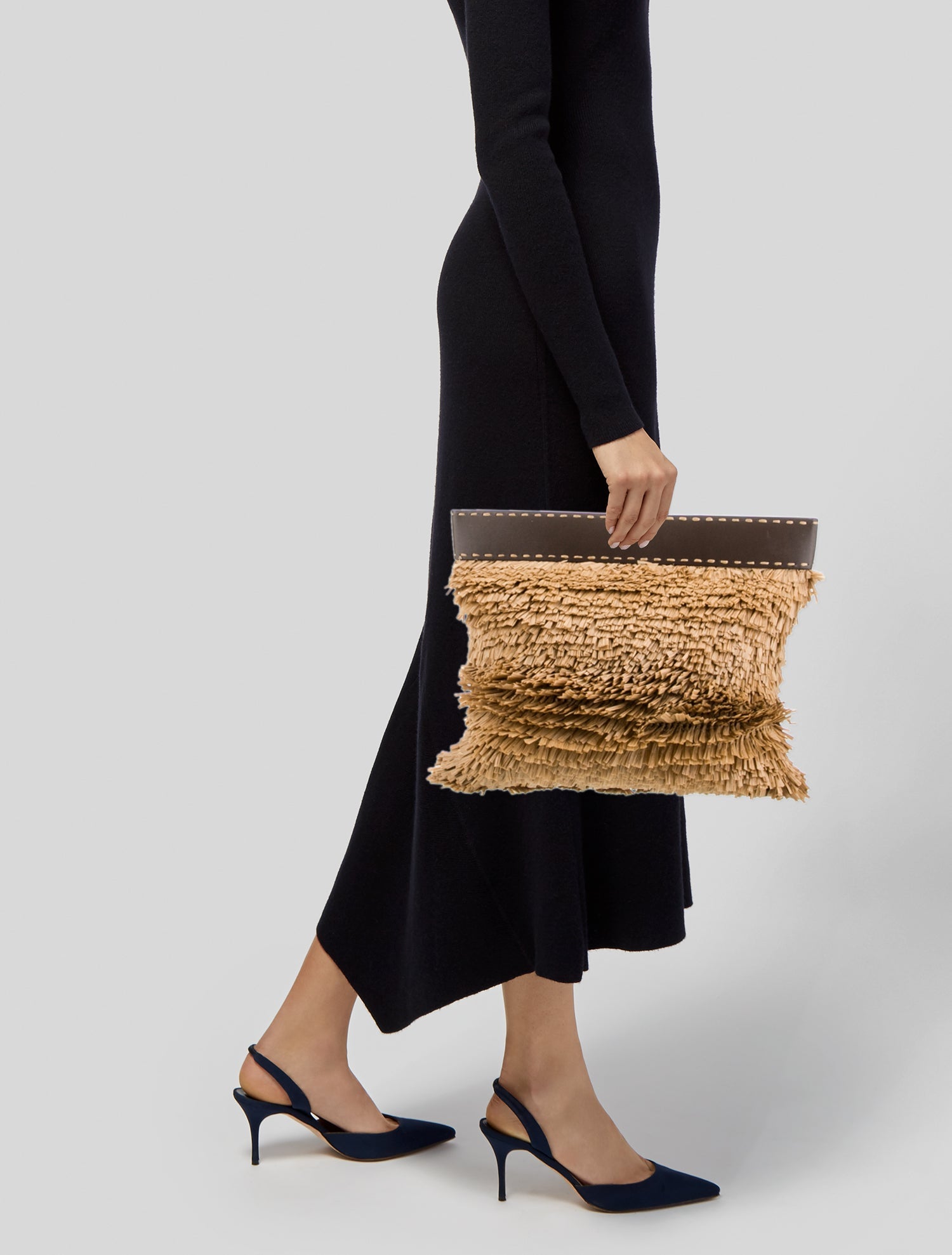 Michael Kors Collection Raffia Minaudière