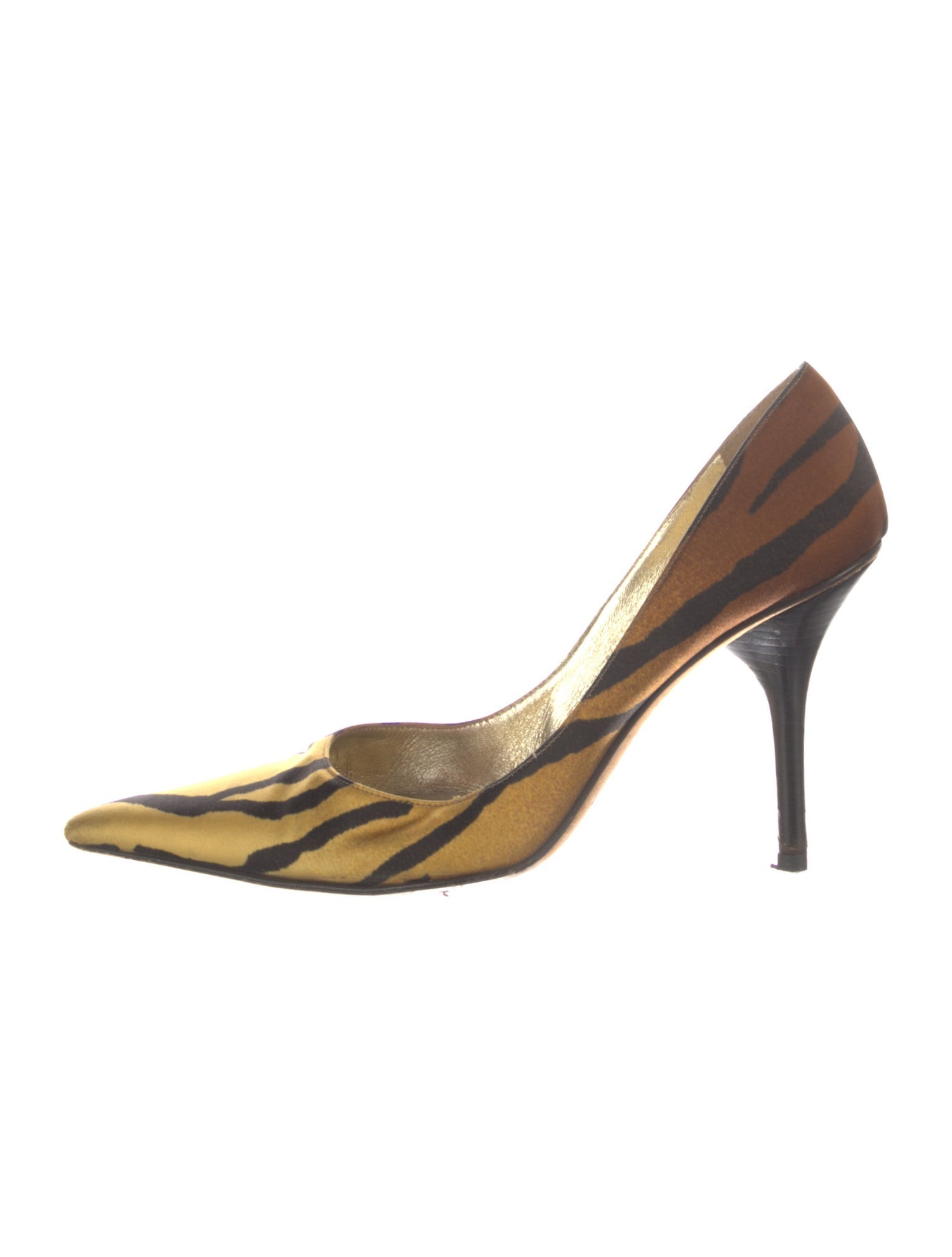 Michael Kors Satin Animal Print D'Orsay Pumps
