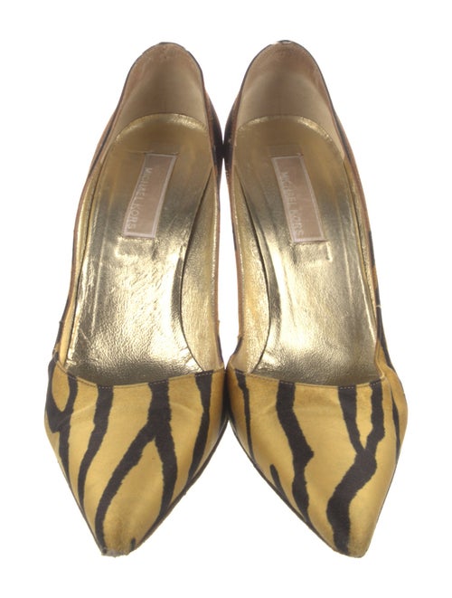 Michael Kors Satin Animal Print D'Orsay Pumps