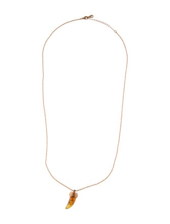 Michael Kors Resin Fang Pendant Necklace