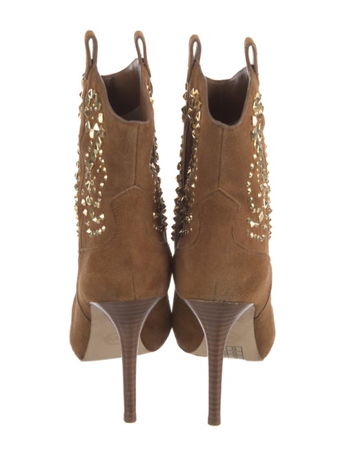 Michael Kors Suede Studded Accents Western Boots
