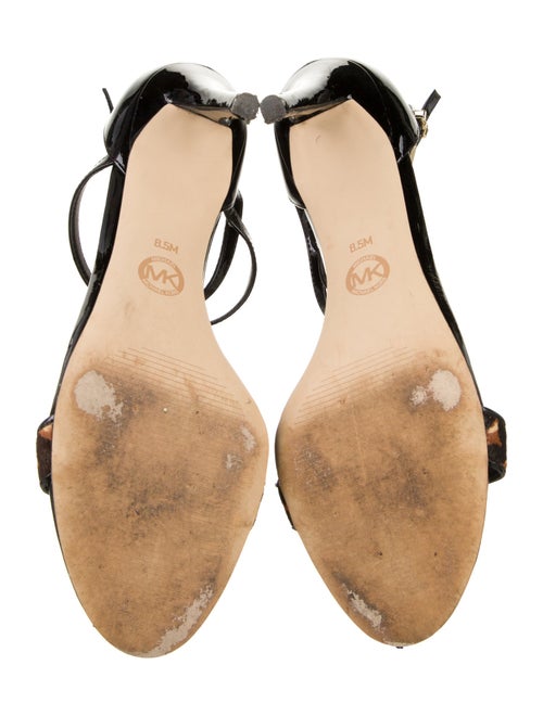 Michael Kors Patent Leather Animal Print Sandals