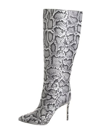 Michael Kors Leather Animal Print Boots
