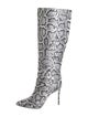 Michael Kors Leather Animal Print Boots