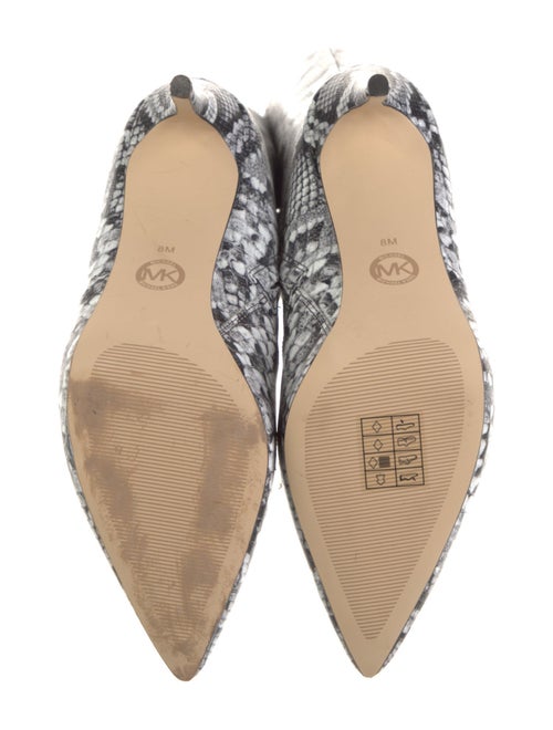 Michael Kors Leather Animal Print Boots