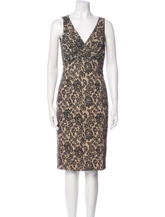 Michael Kors Lace Pattern Knee-Length Dress