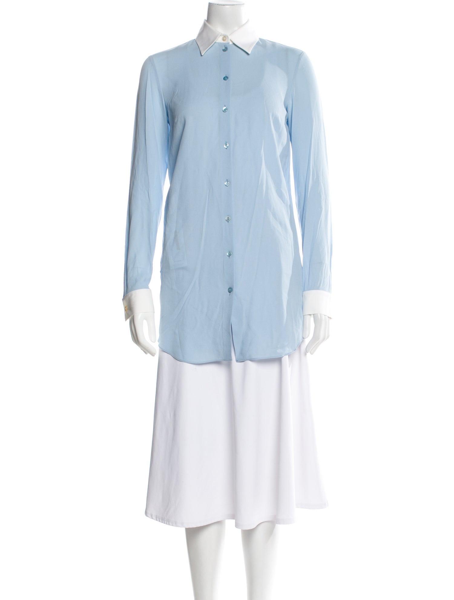 Michael Kors Silk Long Sleeve Button-Up Top w/ Tags