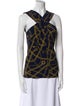 Michael Kors Printed V-Neck Blouse