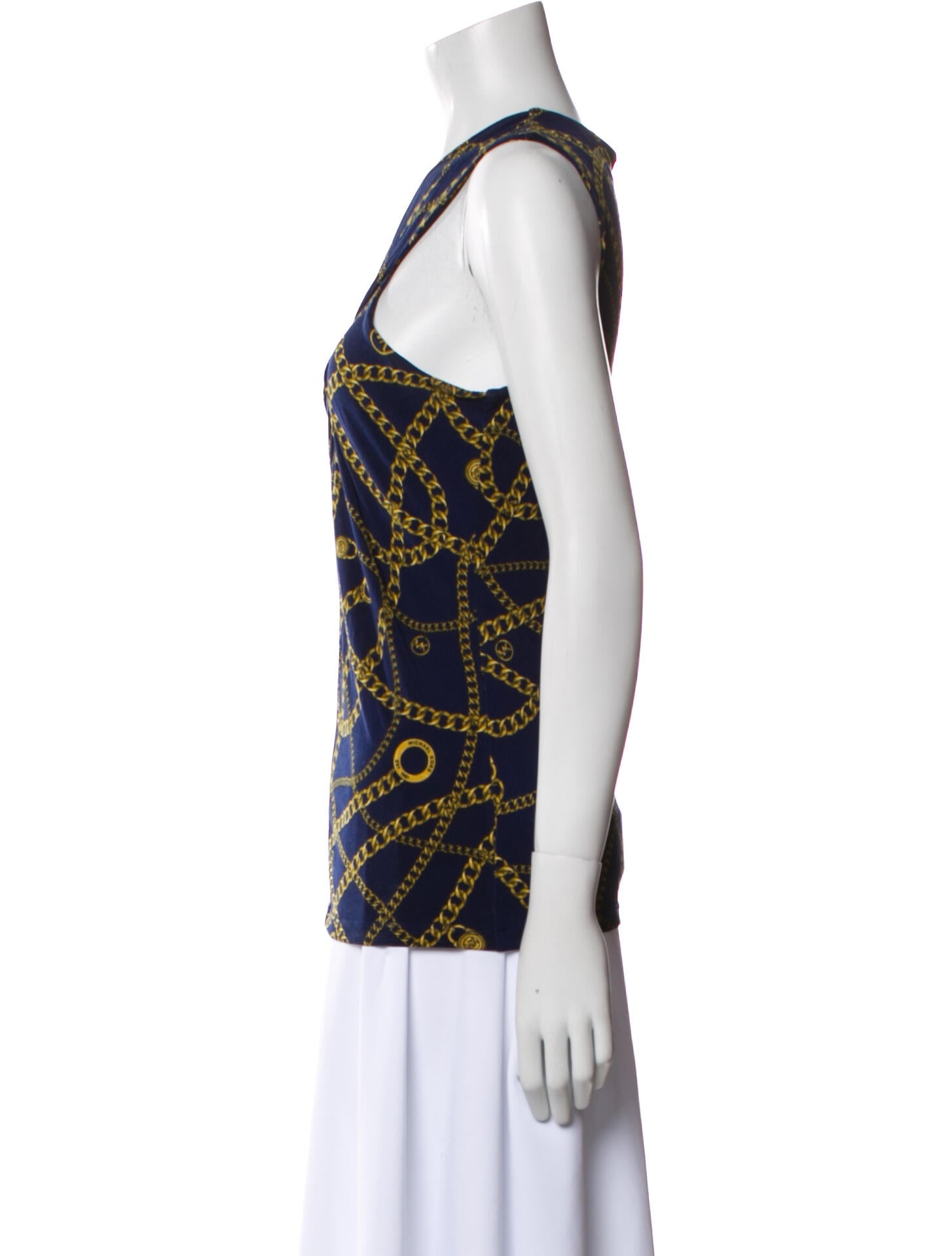 Michael Kors Printed V-Neck Blouse