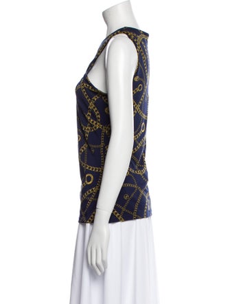 Michael Kors Printed V-Neck Blouse