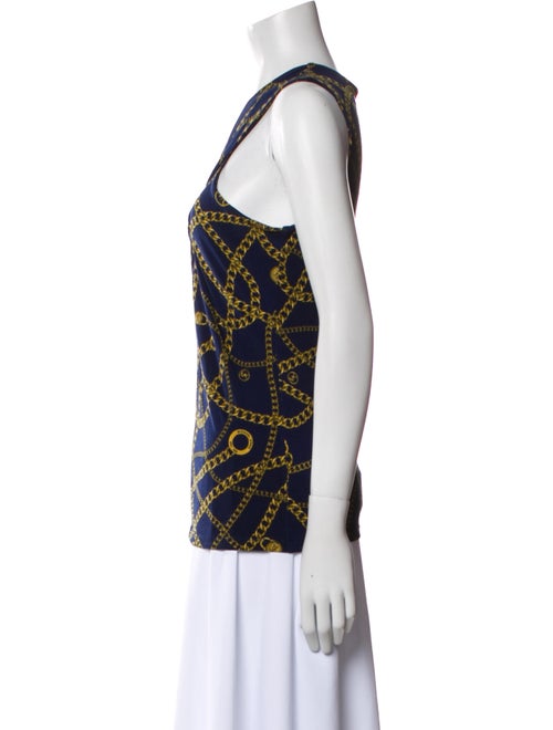 Michael Kors Printed V-Neck Blouse