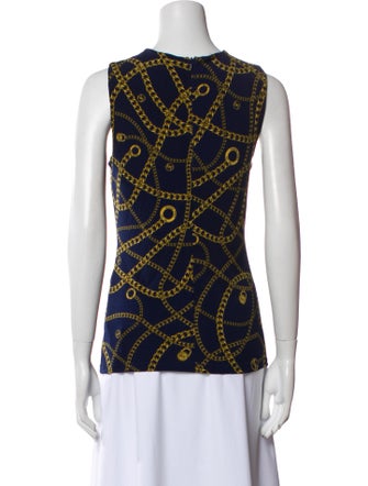 Michael Kors Printed V-Neck Blouse