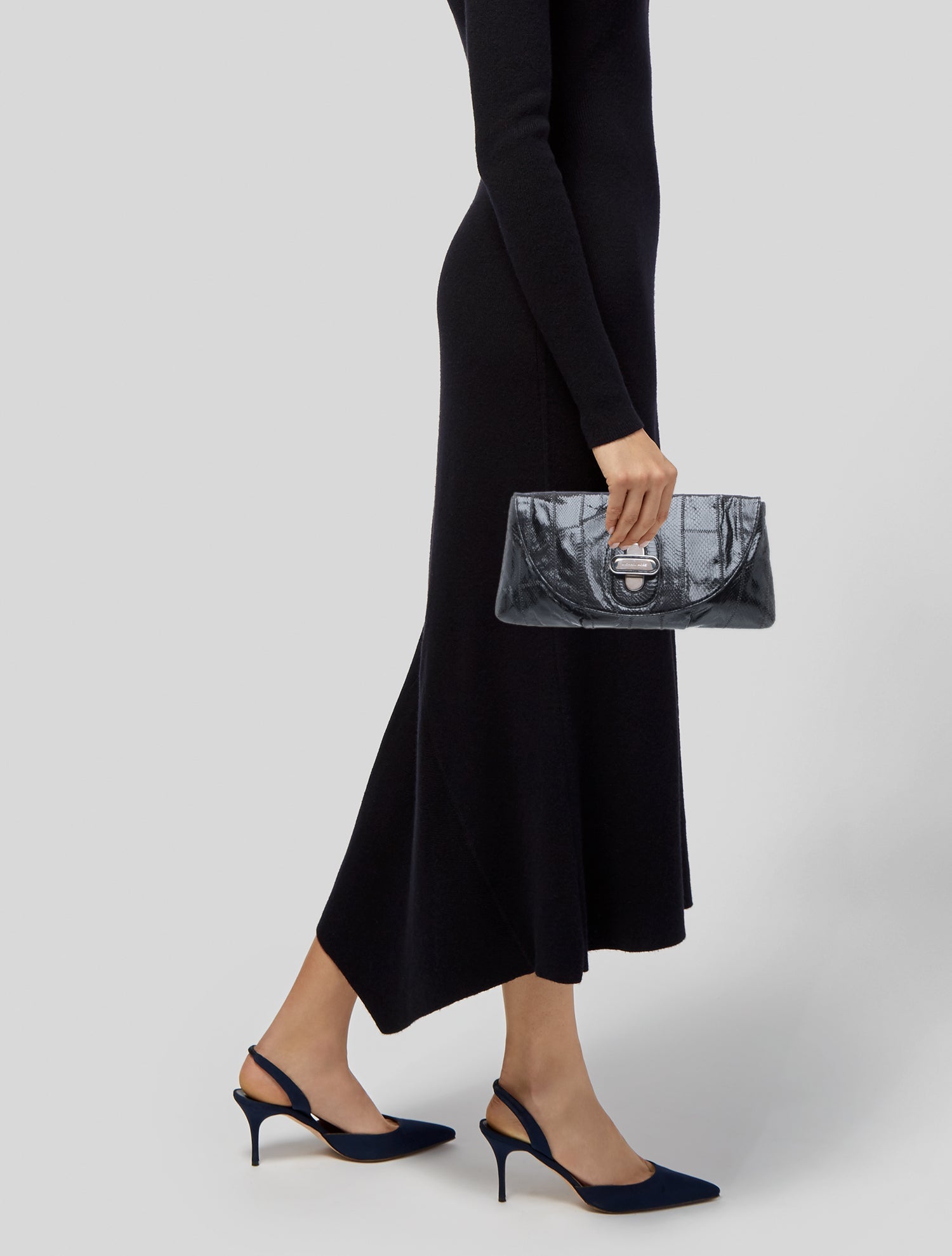 Michael Kors Embossed Leather Clutch