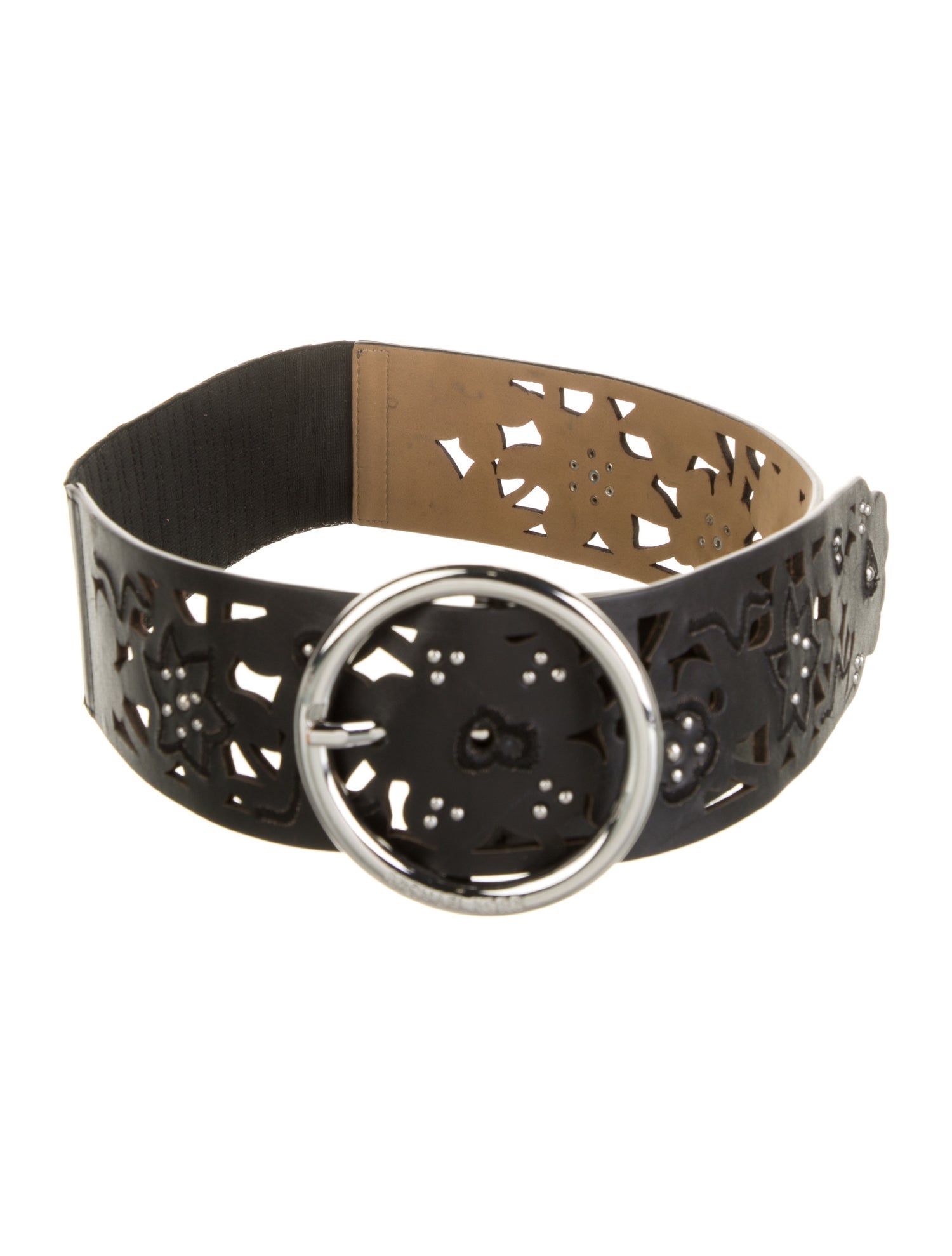 Michael Kors Wide Leather Belt