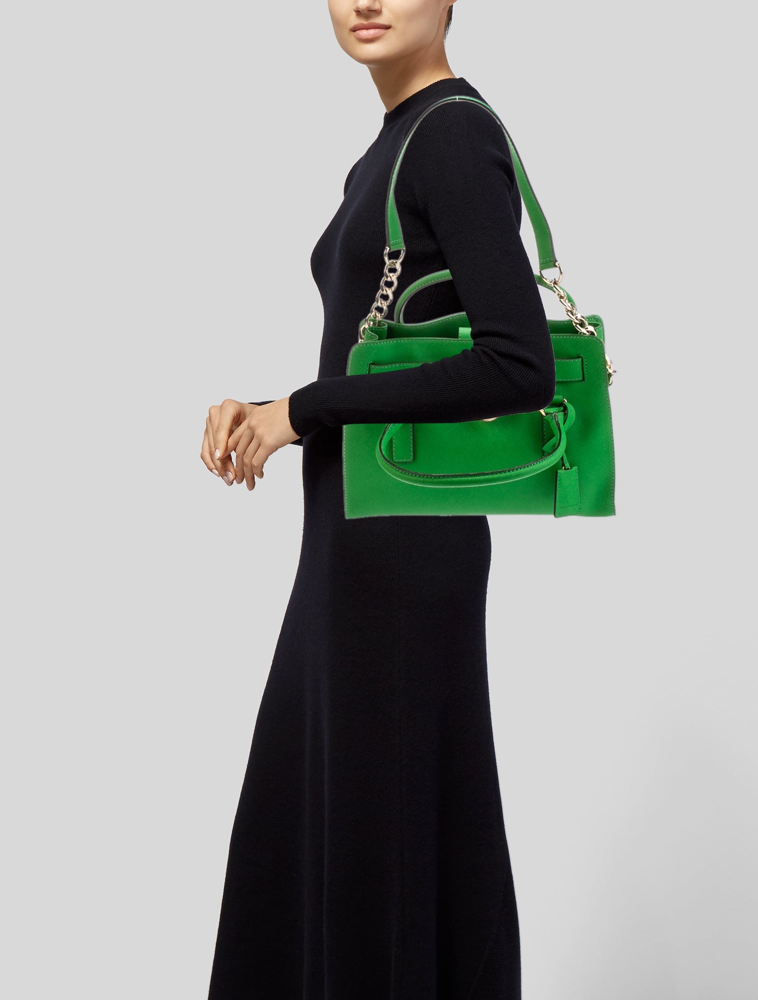 Michael Kors Leather Top Handle Bag