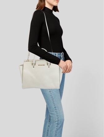 Michael Kors Saffiano Leather Top Handle Bag