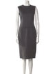 Michael Kors Virgin Wool Midi Length Dress