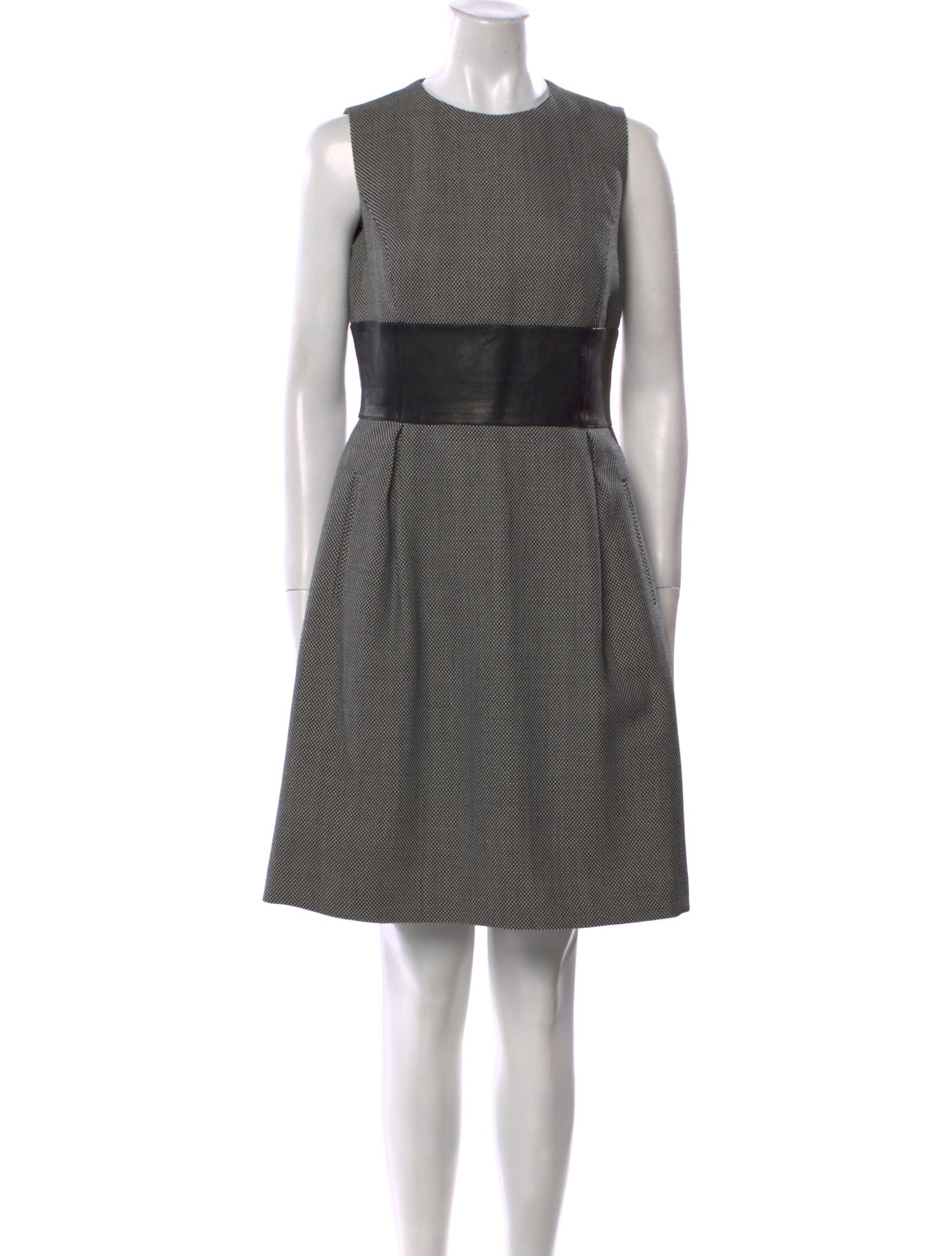 Michael Kors Houndstooth Print Knee-Length Dress