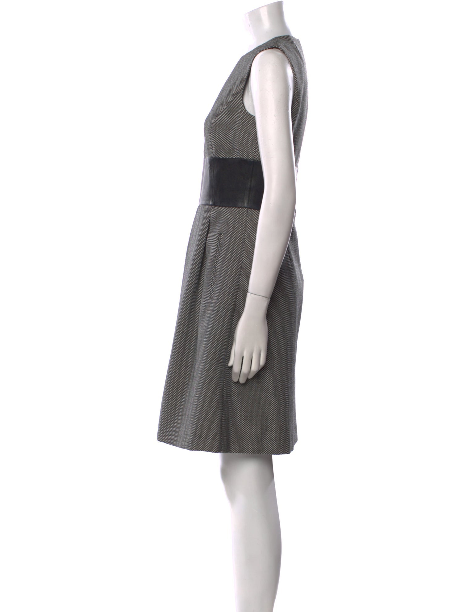 Michael Kors Houndstooth Print Knee-Length Dress